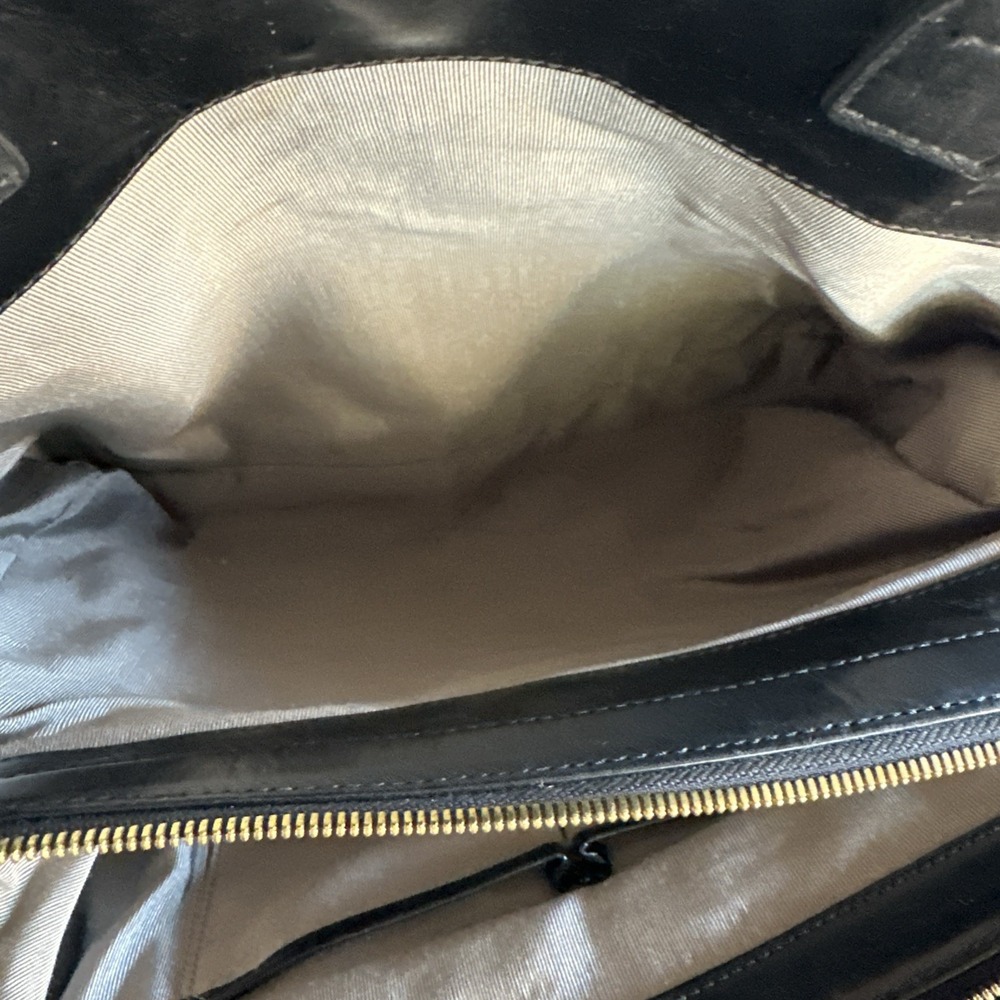 Z Spoke Zac Posen Black Leather Briefcase - Picture 11 of 15